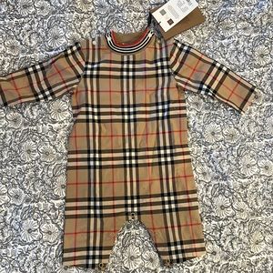 6 month Unisex Burberry jumpsuit